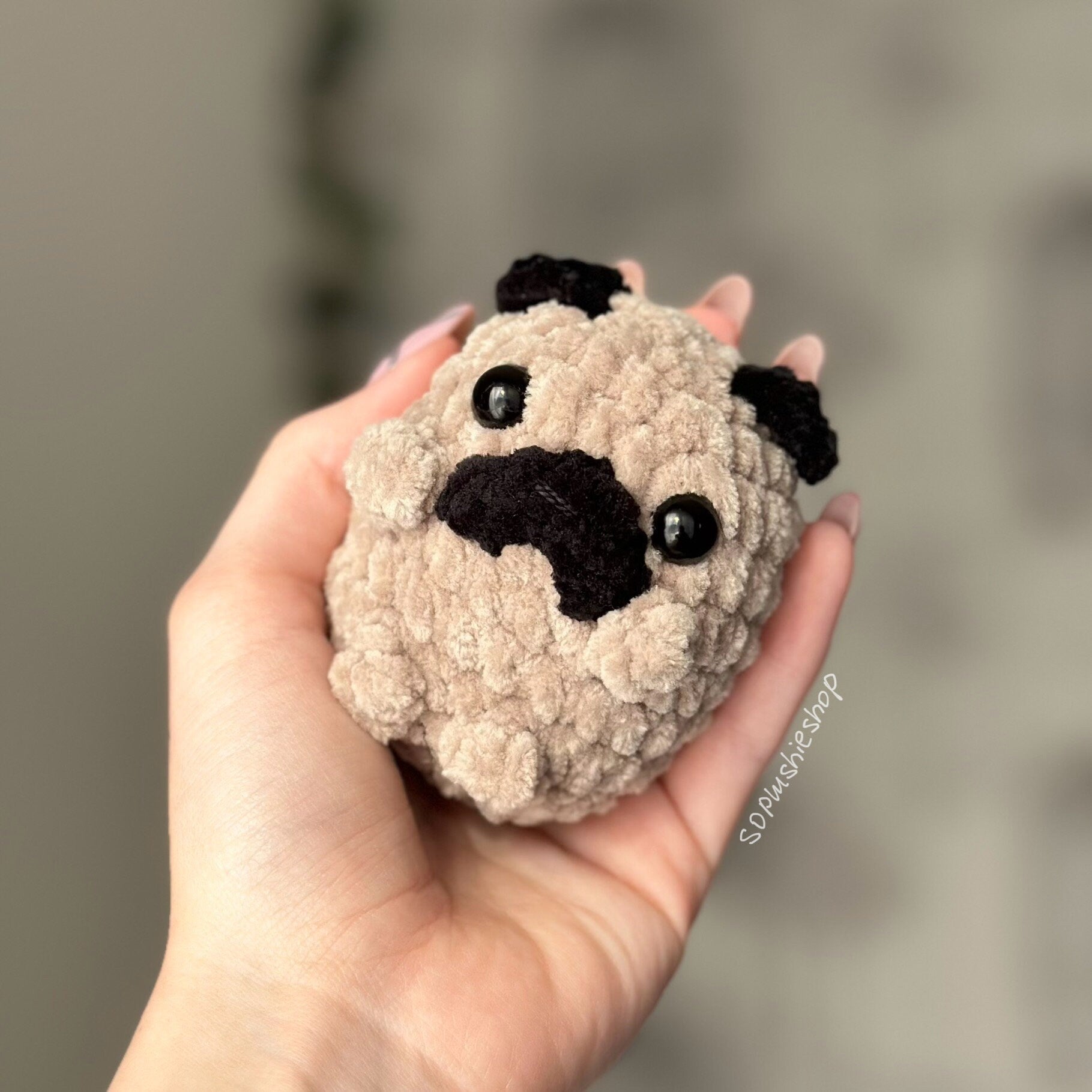 Pug dog plushie