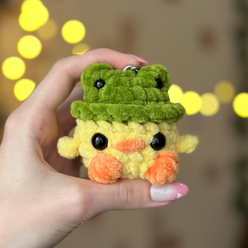 Mini Duck in Frog Hat