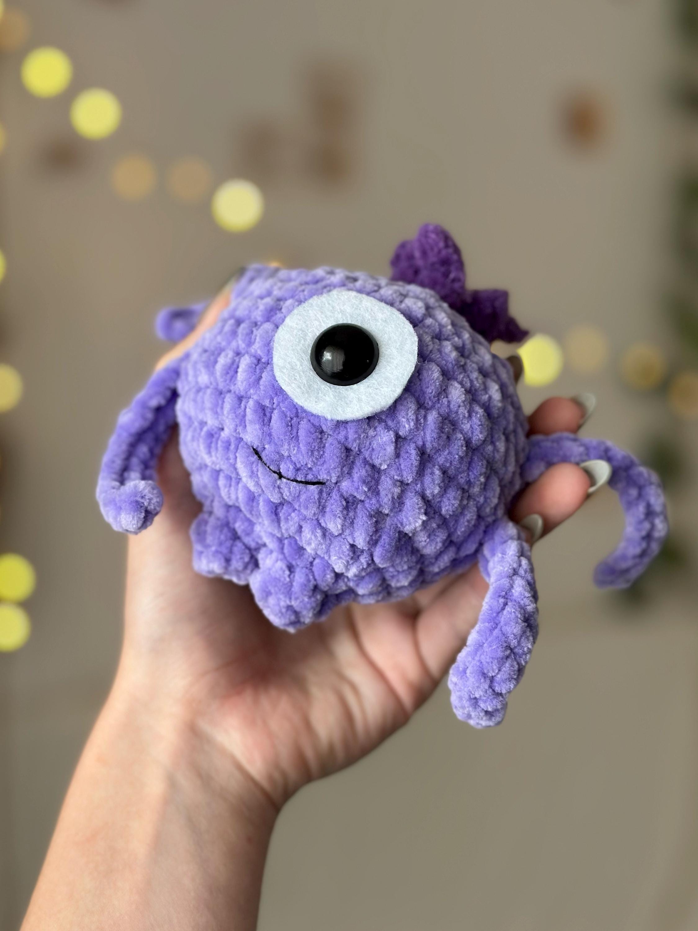 One-eyed purple alien
