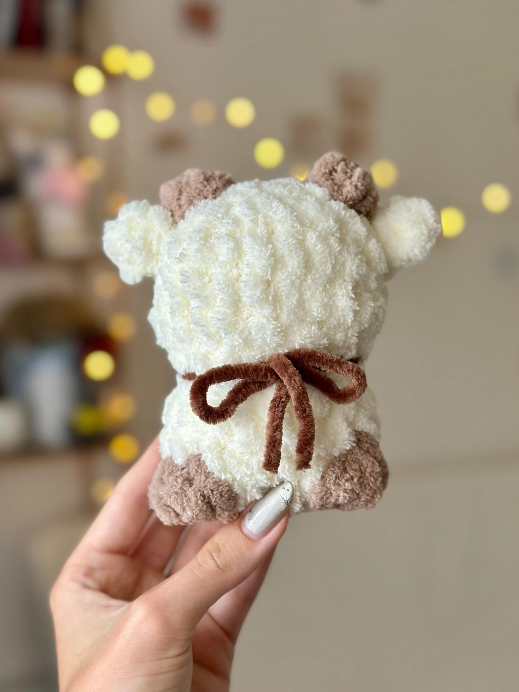 Fluffy Beige and Brown Cow