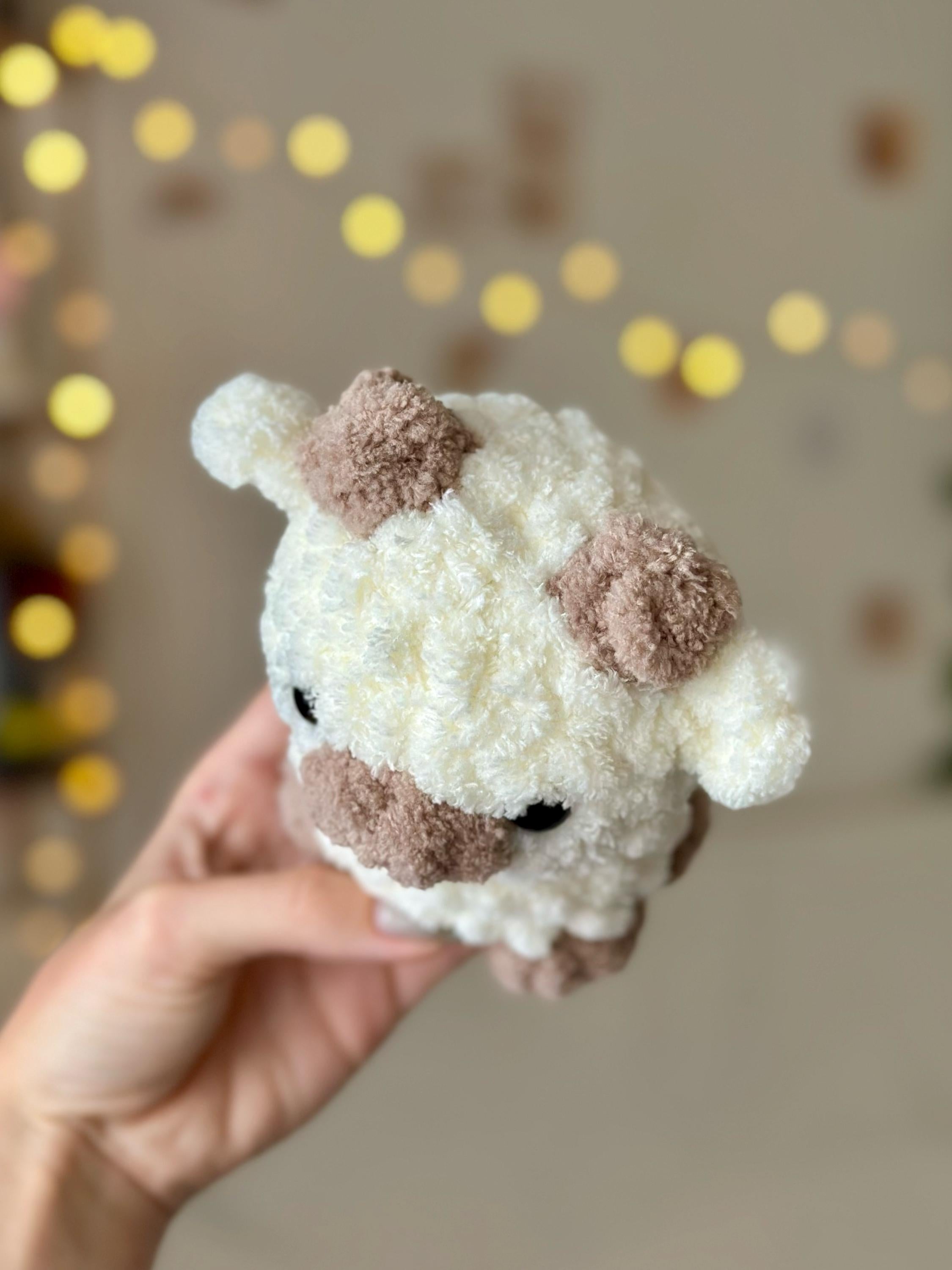 Fluffy Beige and Brown Cow
