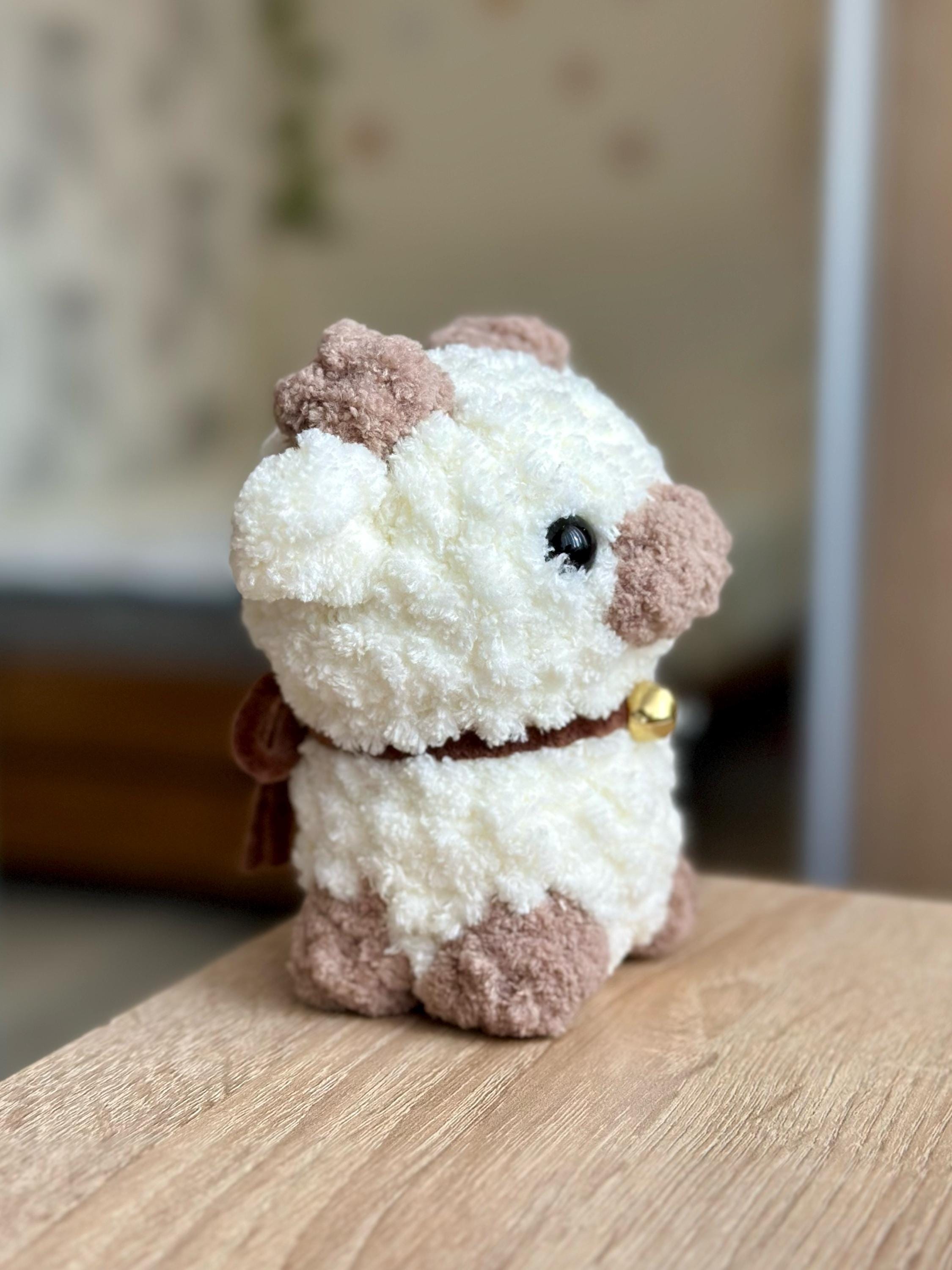 Fluffy Beige and Brown Cow