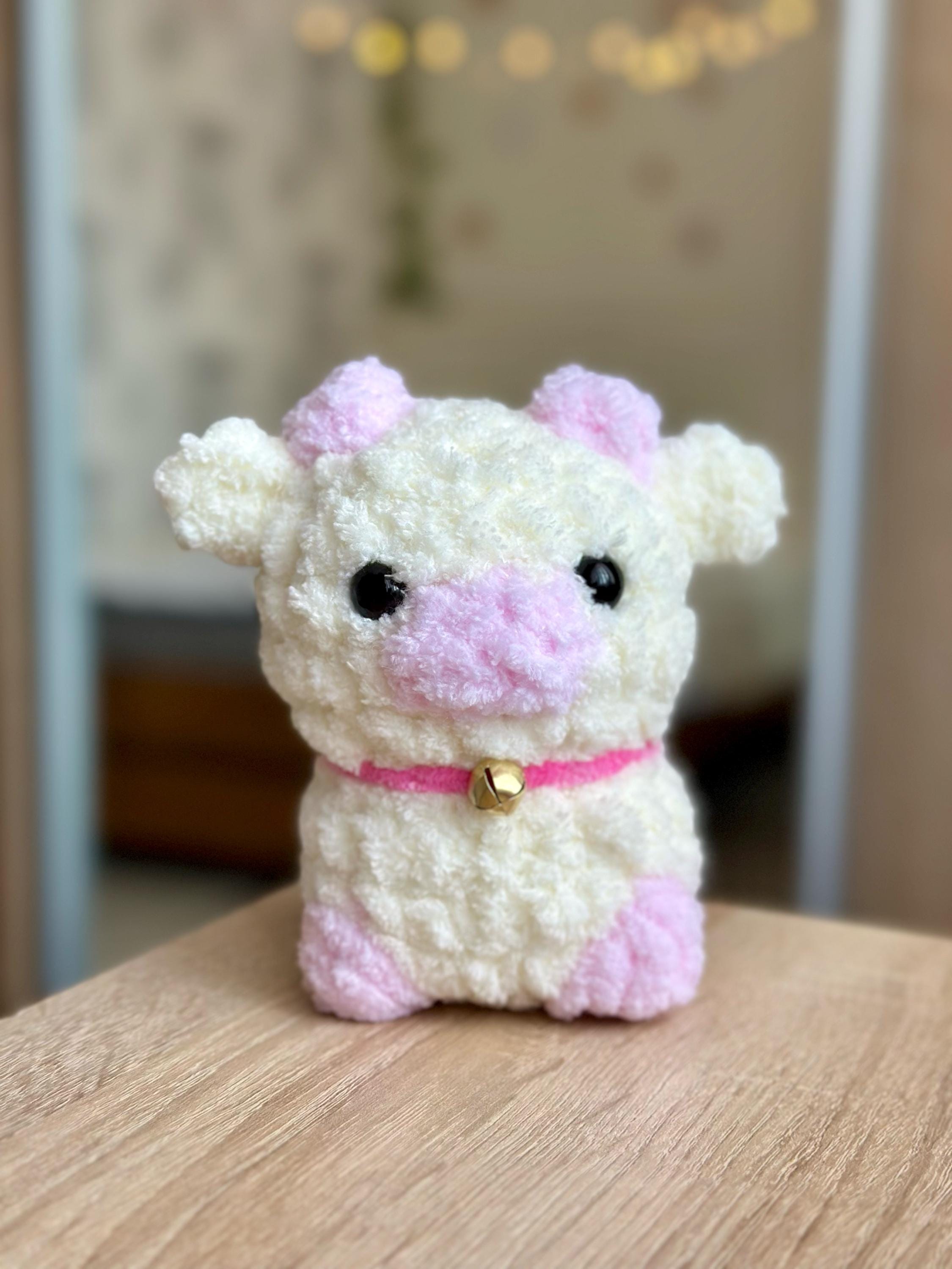 Fluffy Pink Cow