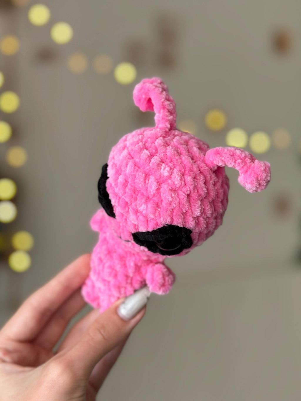 Pink alien plushie