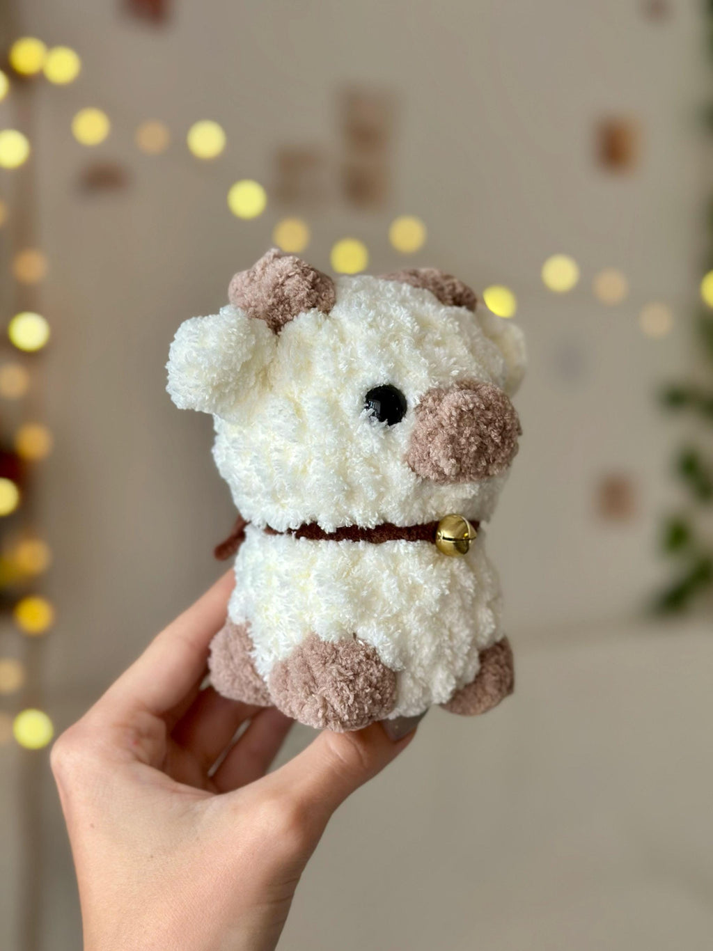 Fluffy Beige and Brown Cow