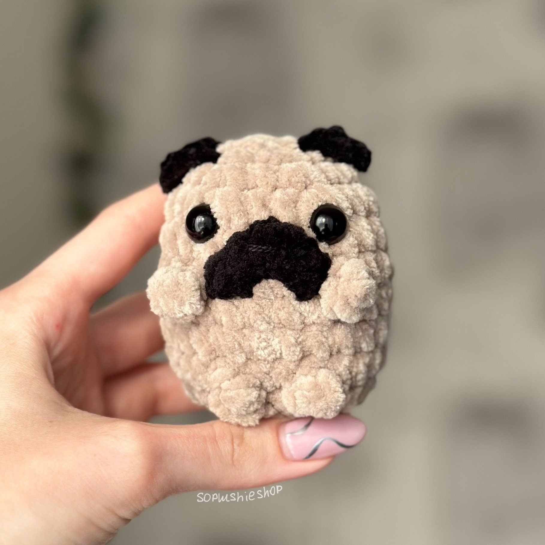 Pug dog plushie