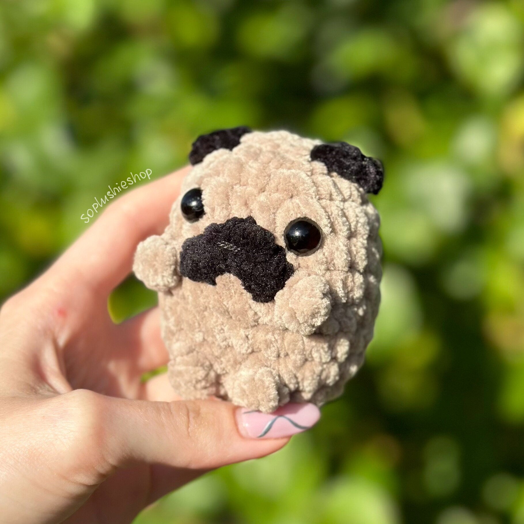 Pug dog plushie