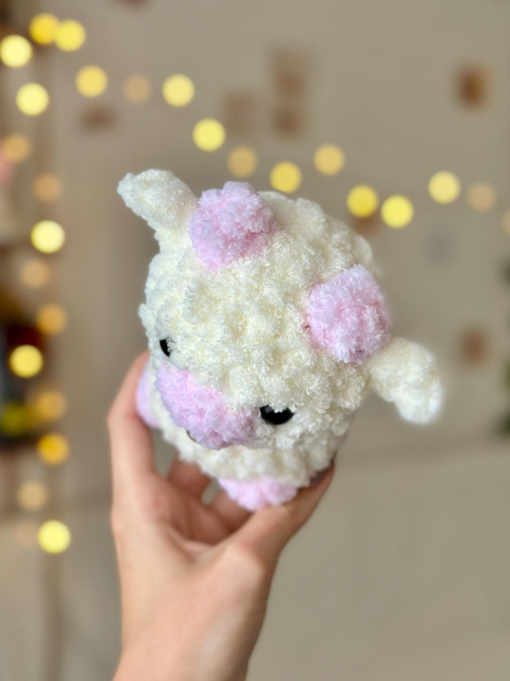 Fluffy Pink Cow