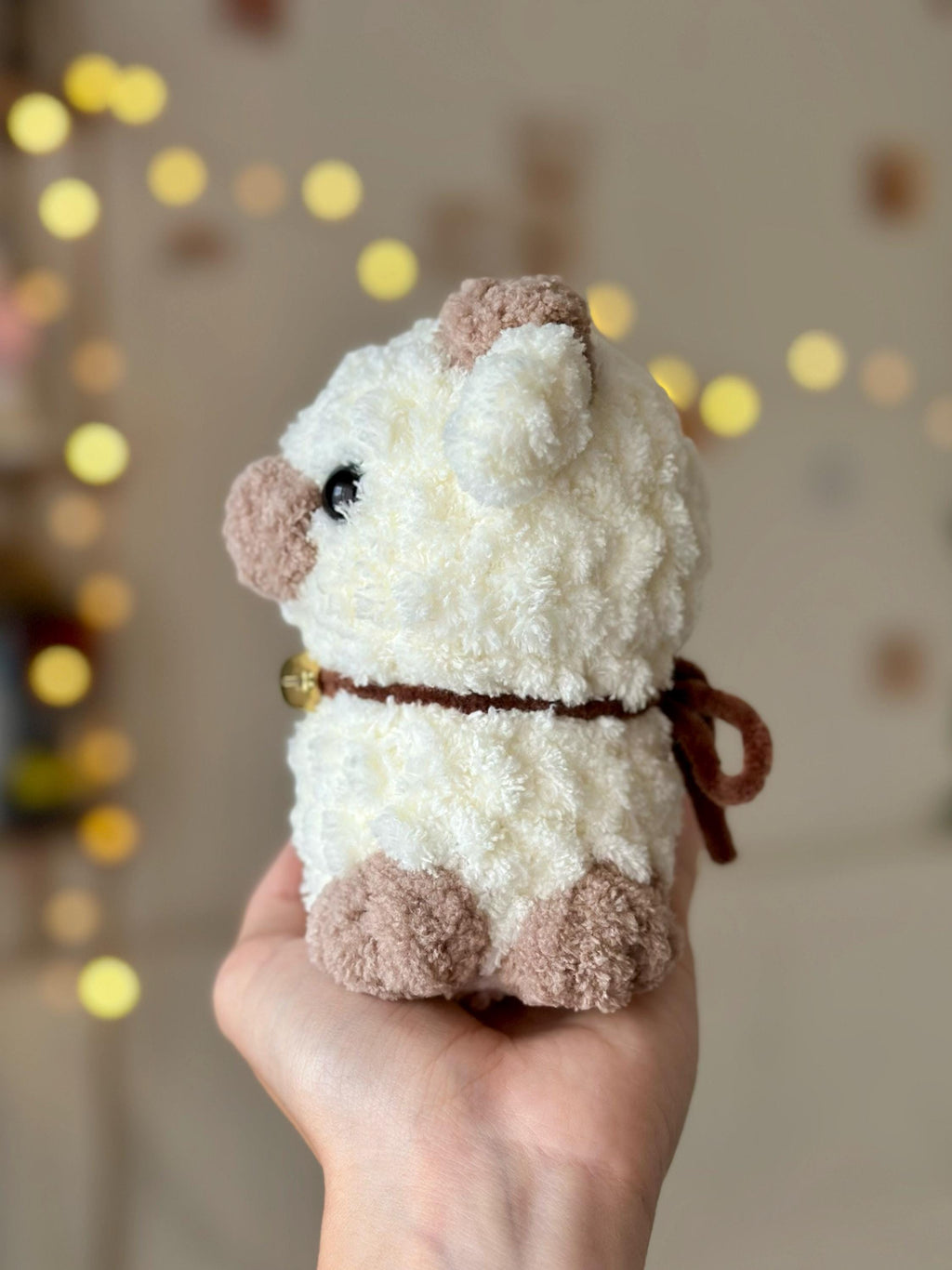 Fluffy Beige and Brown Cow