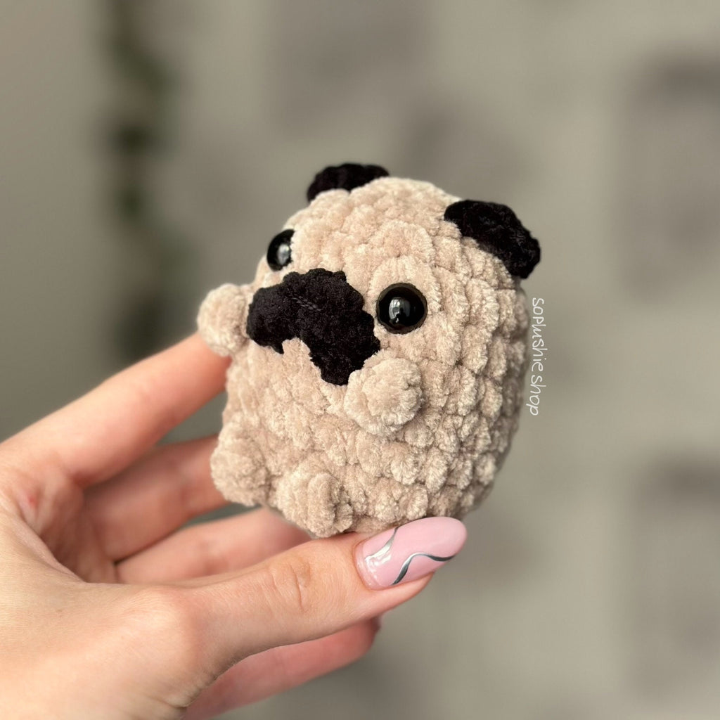 Pug dog plushie