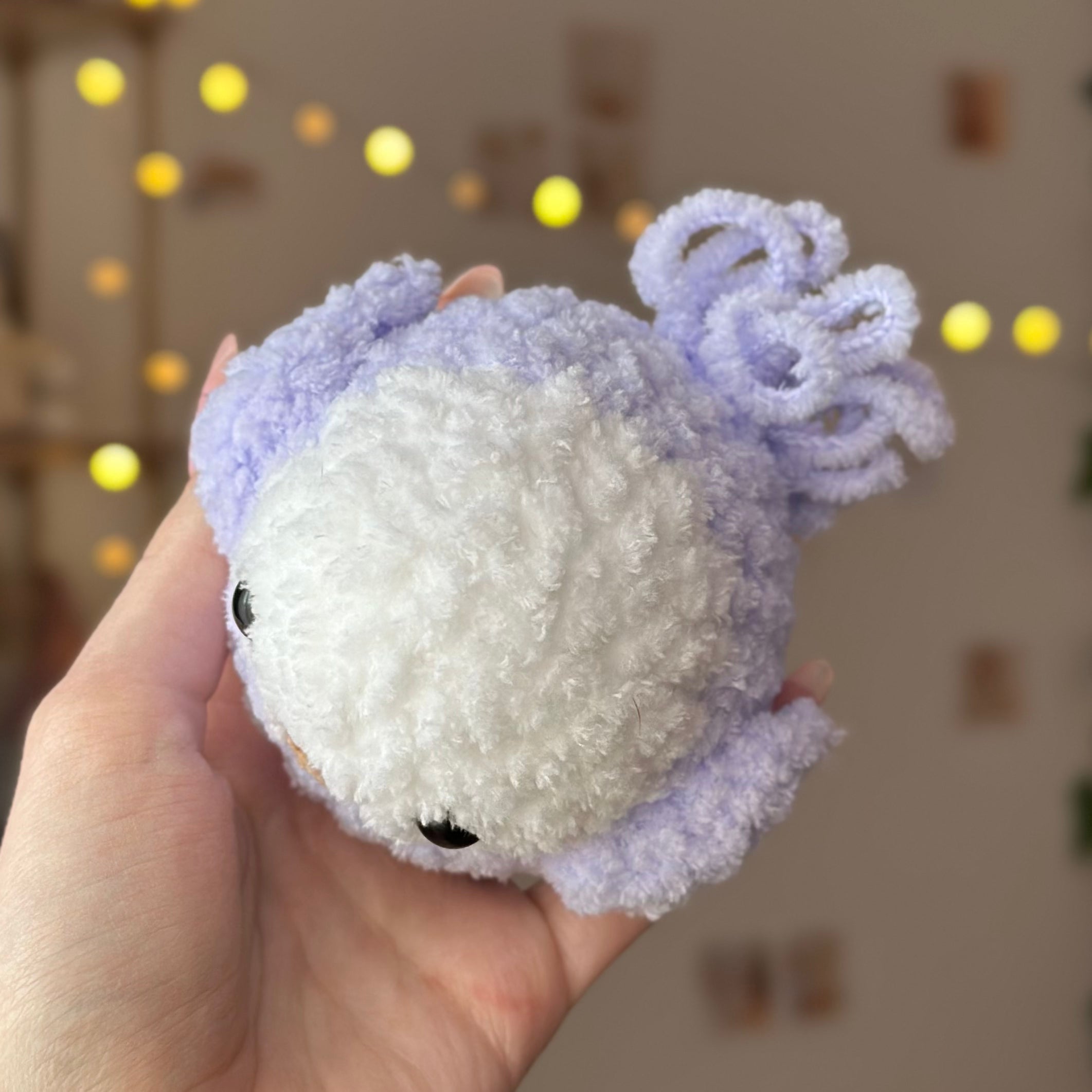 Lavender fluffy bird