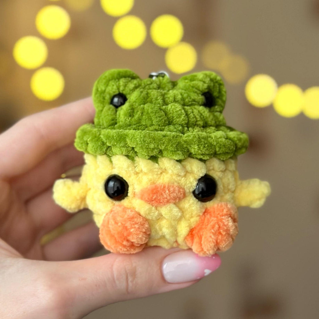 Mini Duck in Frog Hat