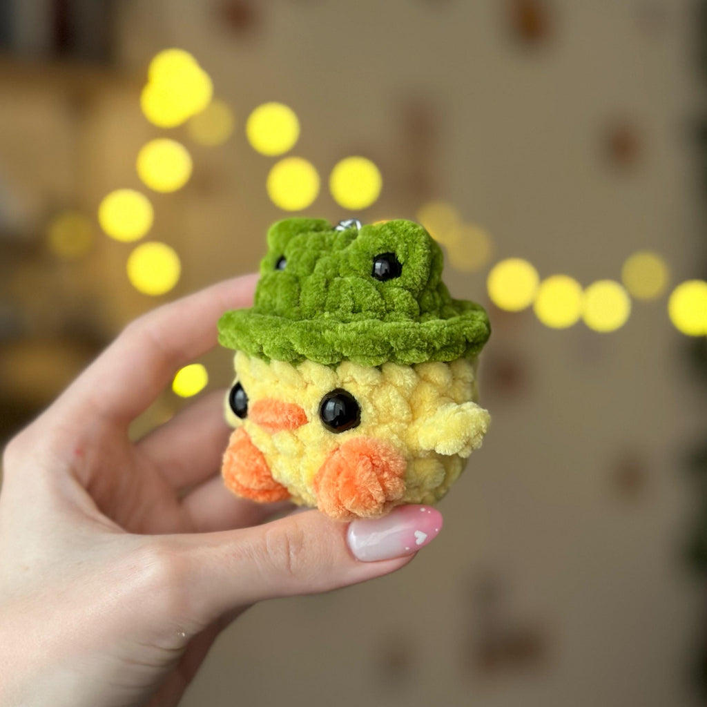 Mini Duck in Frog Hat