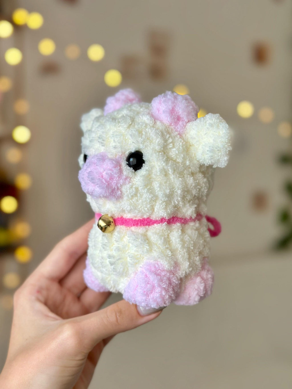 Fluffy Pink Cow