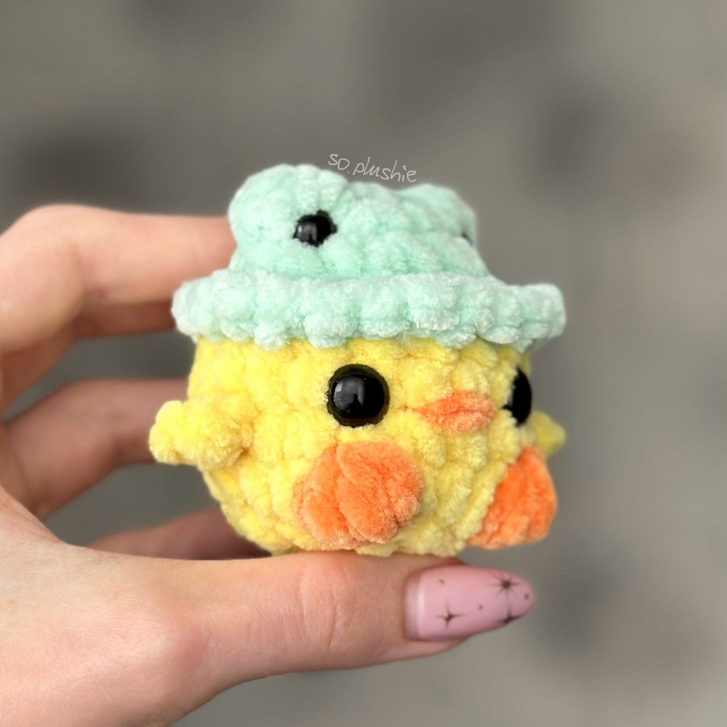 Mini Duck in Frog Hat