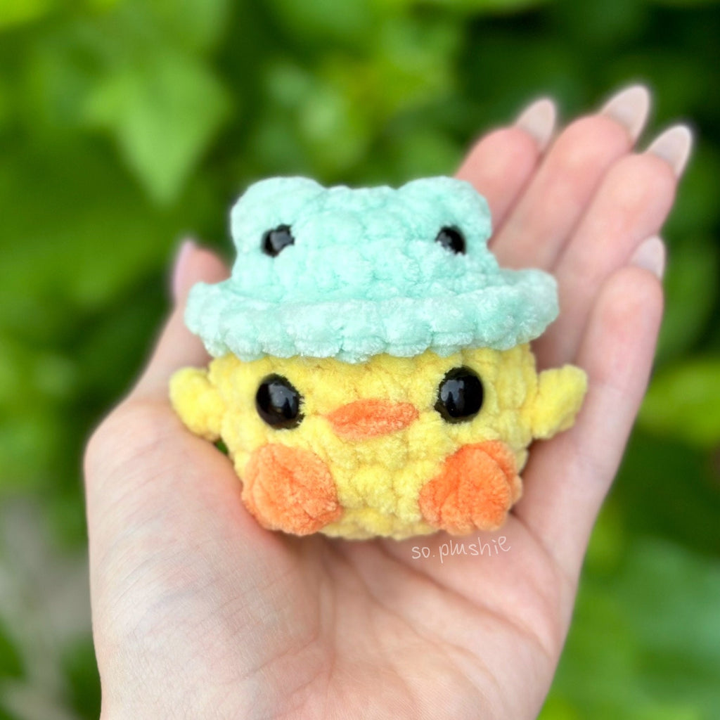 Mini Duck in Frog Hat
