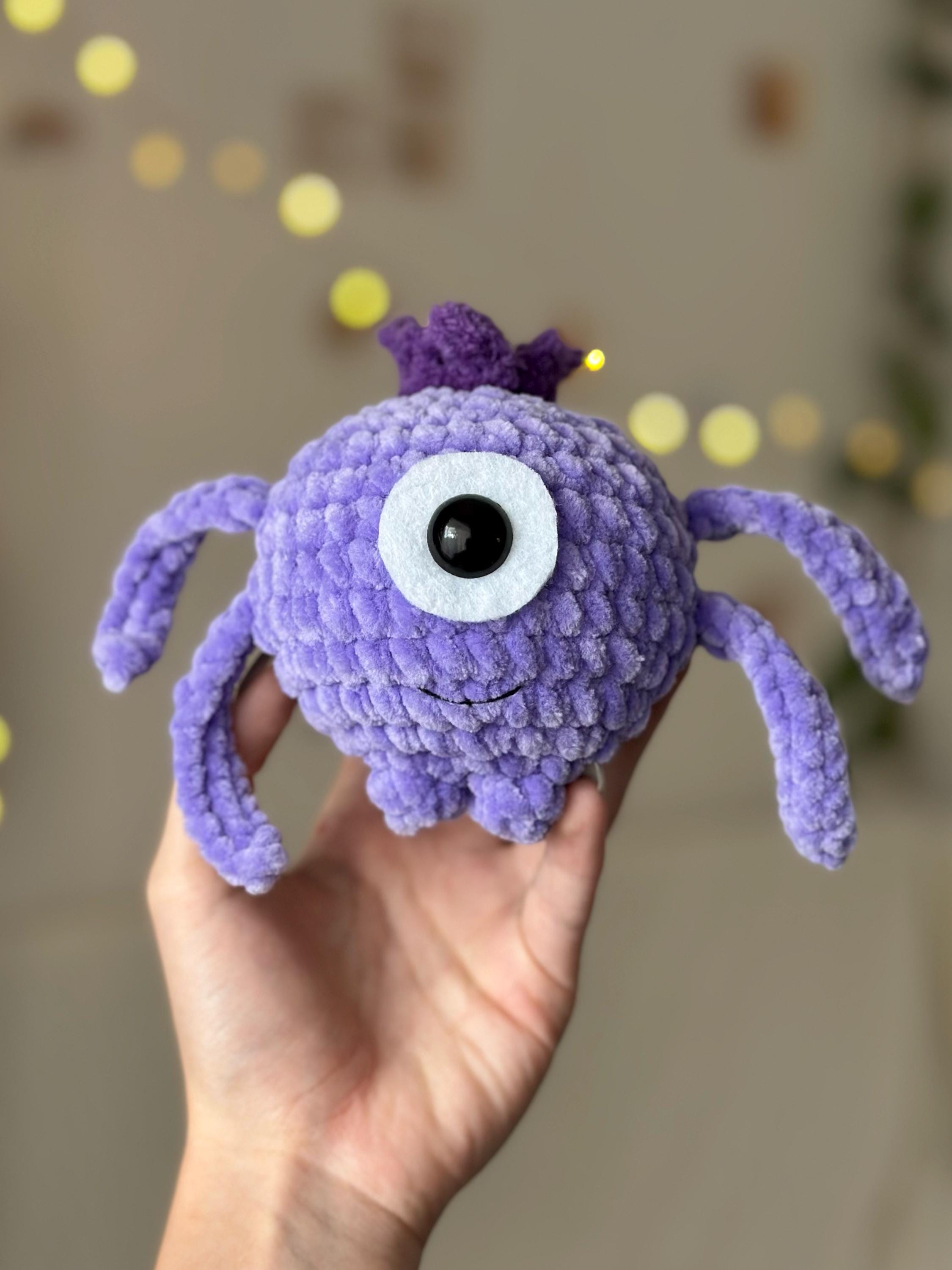 One-eyed purple alien